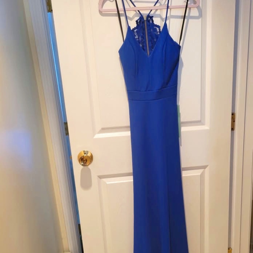 Blue B Darlin Dress with lace back
